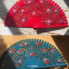 Ручная роспись в испанском стиле веера деревянные веера на заказ танцевальные вентиляторы свадебный подарок