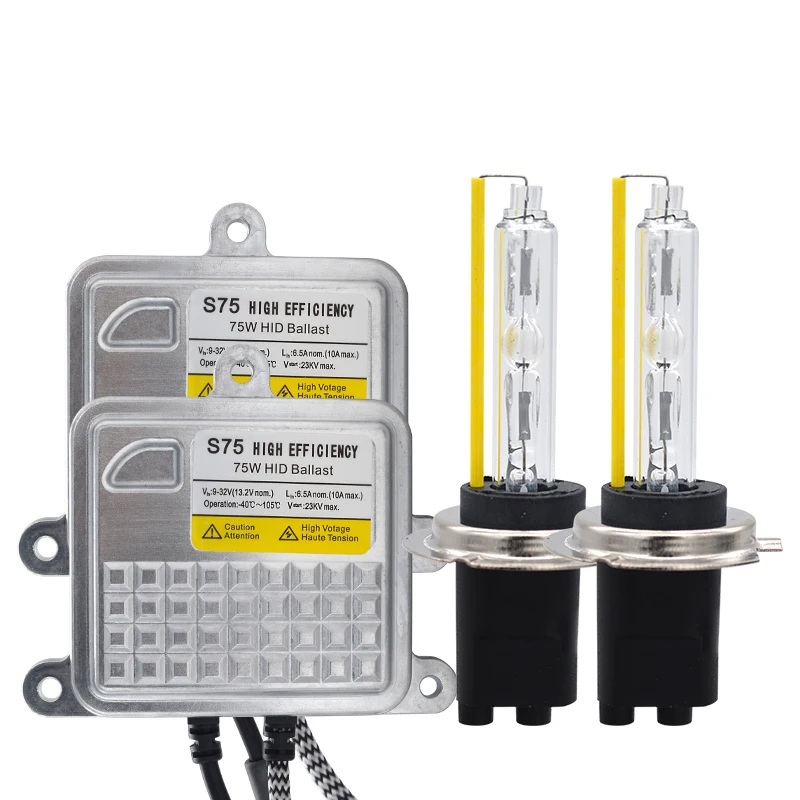 12 V/24 V Высокая мощность 75W DLT S75 HID балласт H7 ксеноновый комплект 5500K H1 H11 HB3 9012 D2H | Отзывы и видеообзор