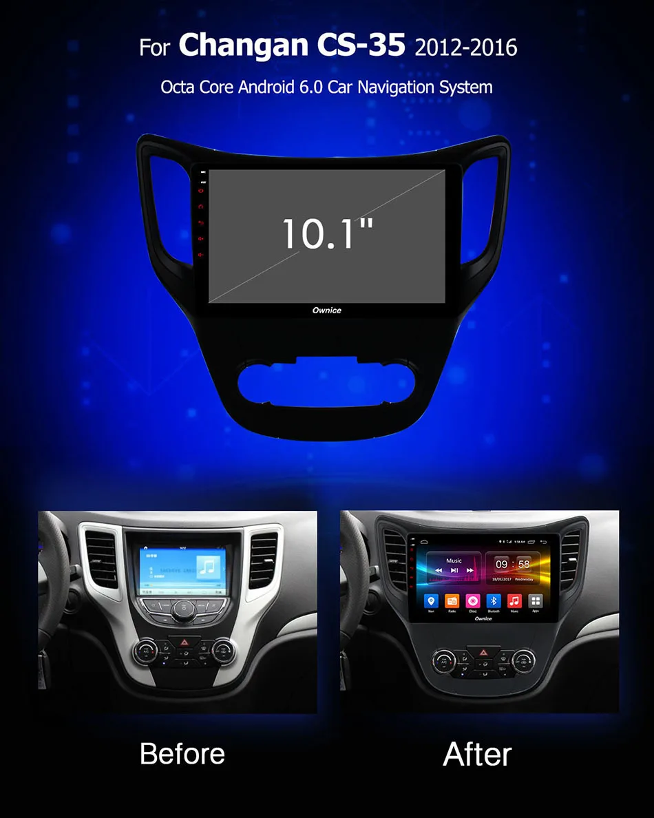 Perfect Ownice C500+ G10 10.1" Android 8.1 for Changan CS35 2012 2013 - 2016 Car Radio Stereo Audio DVD GPS Player Navi 2G+32G 4G LTE 2