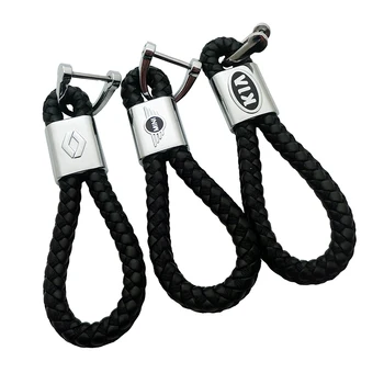 

1PC Car Key Holder Key Rings Key Chain Hand Woven Horseshoe Buckle Keychain Car Keyring Gift Creative For Mitsubishi Ford Toyota