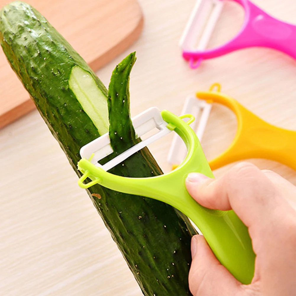 

1PC Ceramic Peeler Ceramic Fruit Paring Knife Kitchen Multi-function Planer Household Apple Scraping Knife Potato Peeler