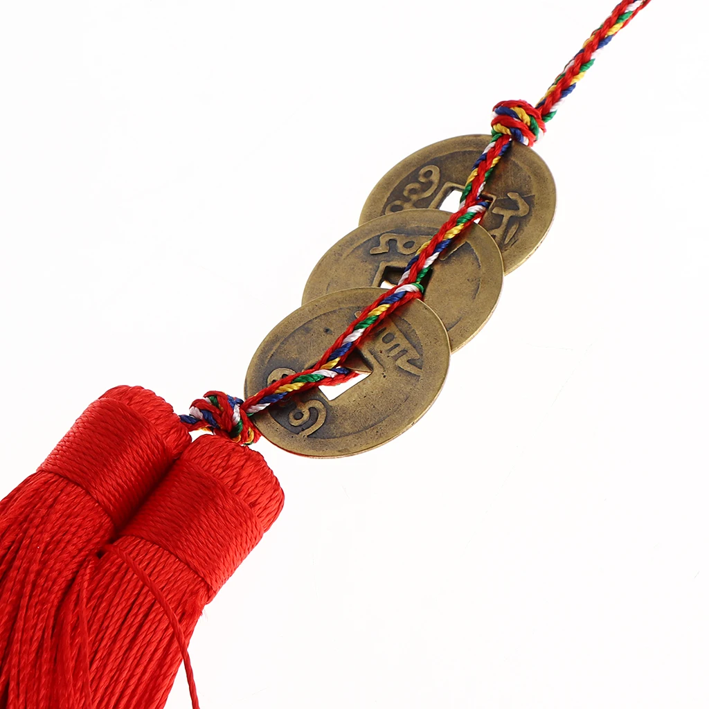 5 Styles Chinese Knot Charms Fengshui Symbol with Lucky Coins for Car/ Home Lucky Pendants /Embellishments