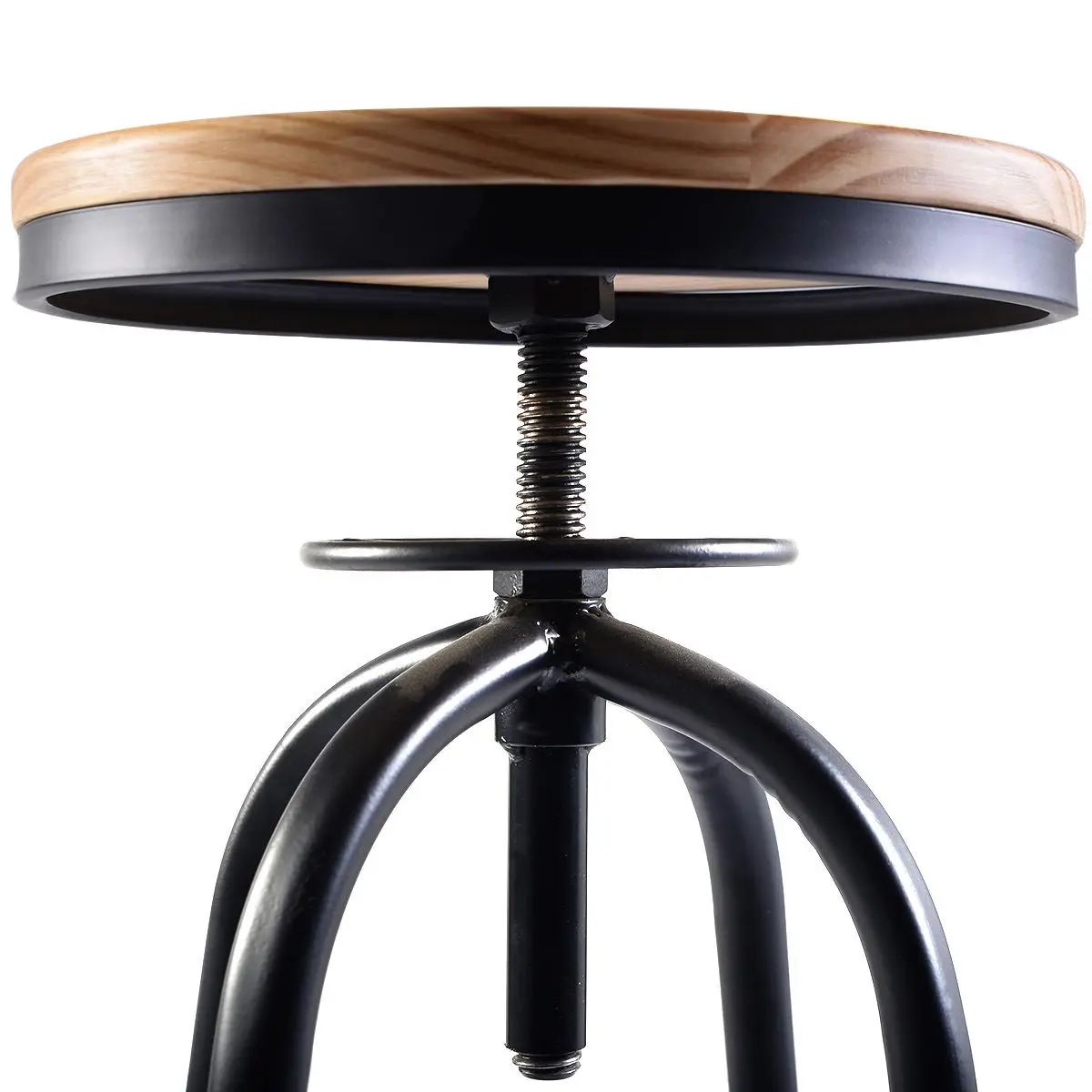 Giantex Set of 2 Vintage Bar Stools Industrial Wood Top Metal Design Pub Stool Chairs Adjustable Swivel Bar Stool 2*HW51305 Giantex Set of 2 Vintage Bar Stools Industrial Wood Top Metal Design Pub Stool Chairs Adjustable Swivel Bar Stool 2*HW51305