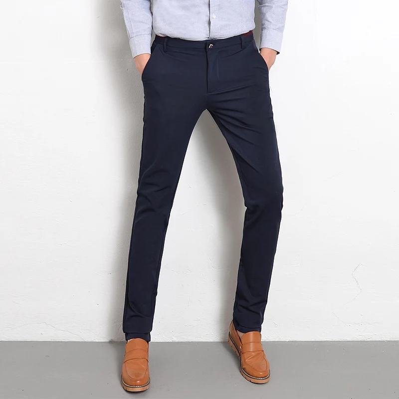 Korean Design Casual Slim Fit Men Pants Plus Size 28 38 Trousers Luxury ...