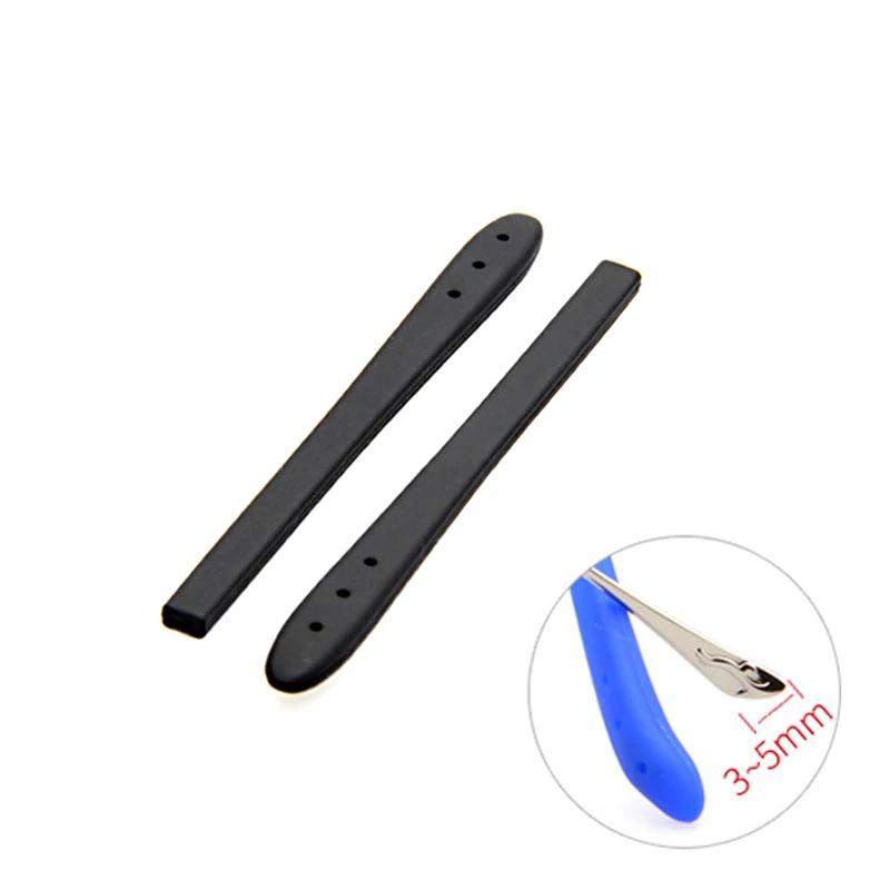 1 Par 6.5cm Black Slcone Ear Hook Glasses End Eyeglass Temple Tp Ant Non Slp Frame Readng - Foto 8