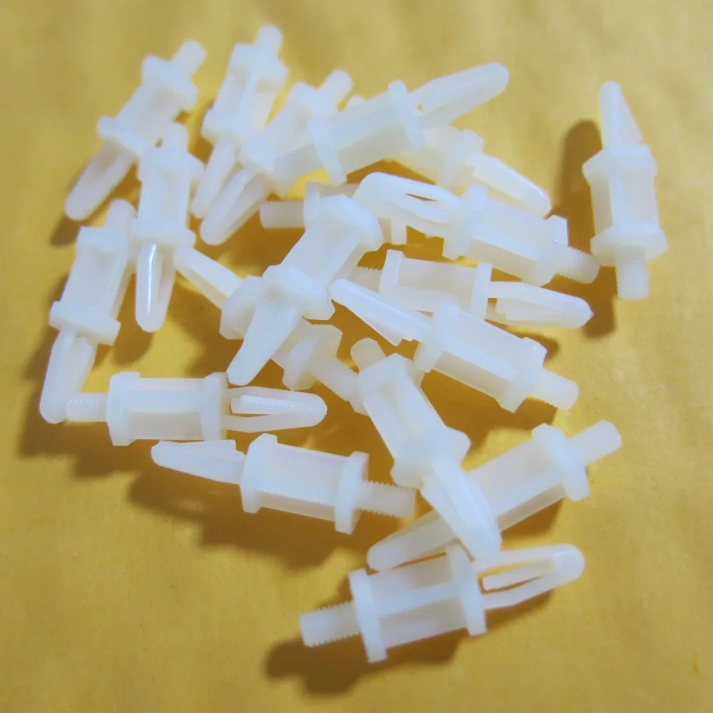 

100Pcs M3 SCB6.3 Threaded Nylon plastic Spacers Standoff Abstandsalter fixed clips Snap-In Posts 4mm Hole PCB circuit board