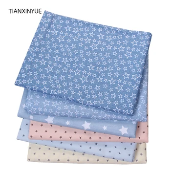 

TIANXINYUE 6Pcs/lot,Star Series Twill Cotton Fabric,Patchwork Cloth,DIY Sewing Quilting Fat Quarters Material For Baby&Child