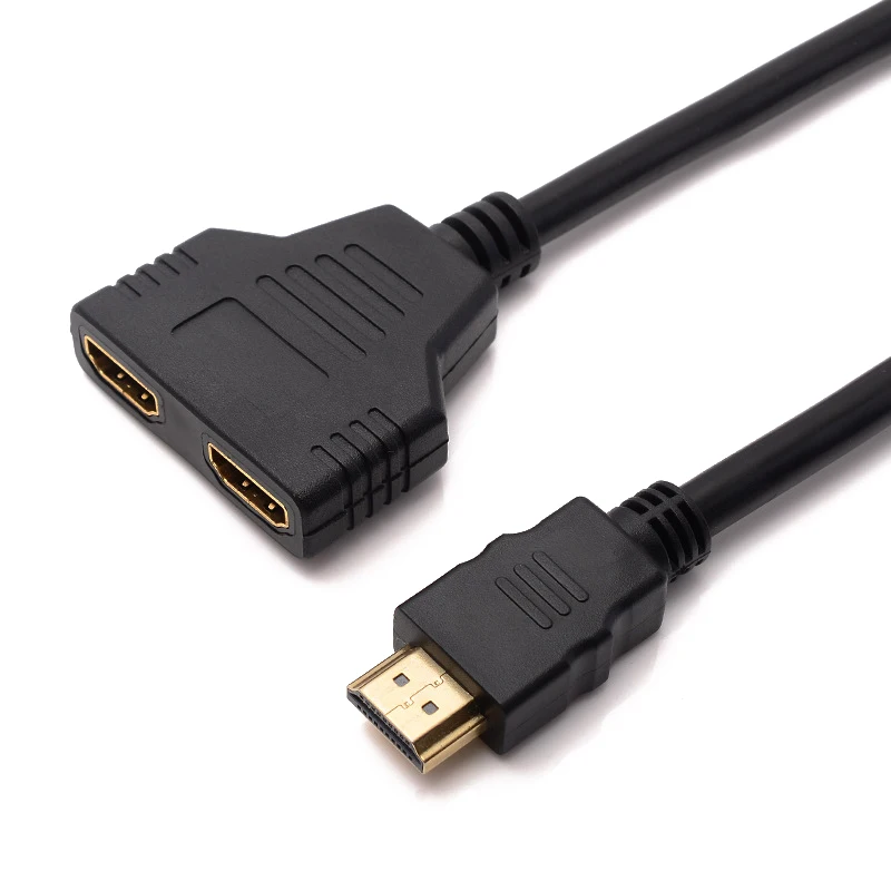 Мужской на двойной женский порт сплиттер 1080P HDMI Мужской на двойной Женский Кабель-адаптер 2 в 1 HDMI конвертер Соединительный кабель Шнур