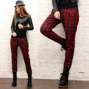 703 estilo británico clásico escocés pantalones estilo