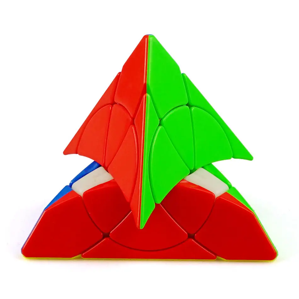 

YJ 3X3 Cube 3x3 Petal Pyraminx Cube 3 Layer Stickerless Pyramid Speed Magic Cube Profissional Puzzle Toys For Children Kids Gift