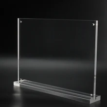 A5 горизонтальный вариант акриловый стол фото Дисплей стенд ценник l Дисплей фоторамка Магнитная этикетка Настольный держатель знака Рамка