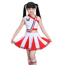 Детский костюм для болельщиков; школьная форма для девочек; Детский костюм для выступлений; комплекты для девочек; костюмы для Черлидинга