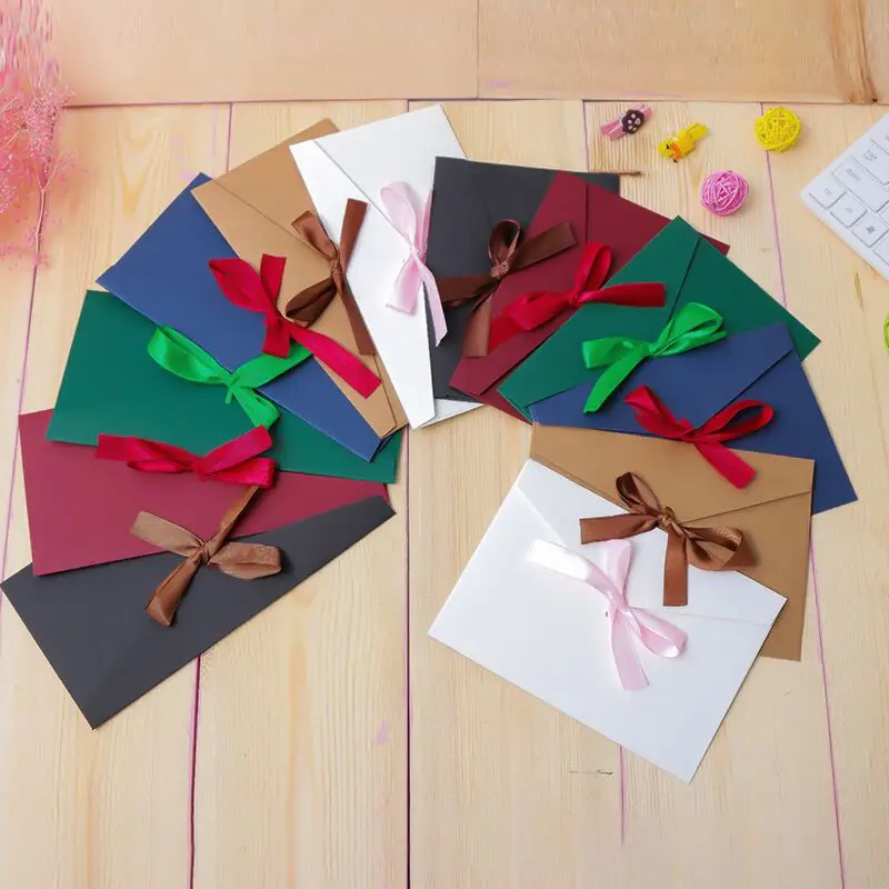 

Coloffice 10pcs/lot Korean Retro Creative Western kraft paper Envelope Wedding Invitation Envelopes 7 colos customizable