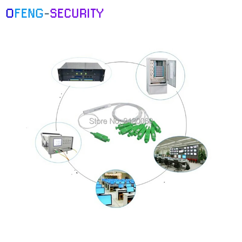 1 шт. SC APC 1X8 PLC одномодовое волокно оптический сплиттер оптоволоконный стальная трубка типа SC APC 1x8 Оптическое Волокно сплиттер