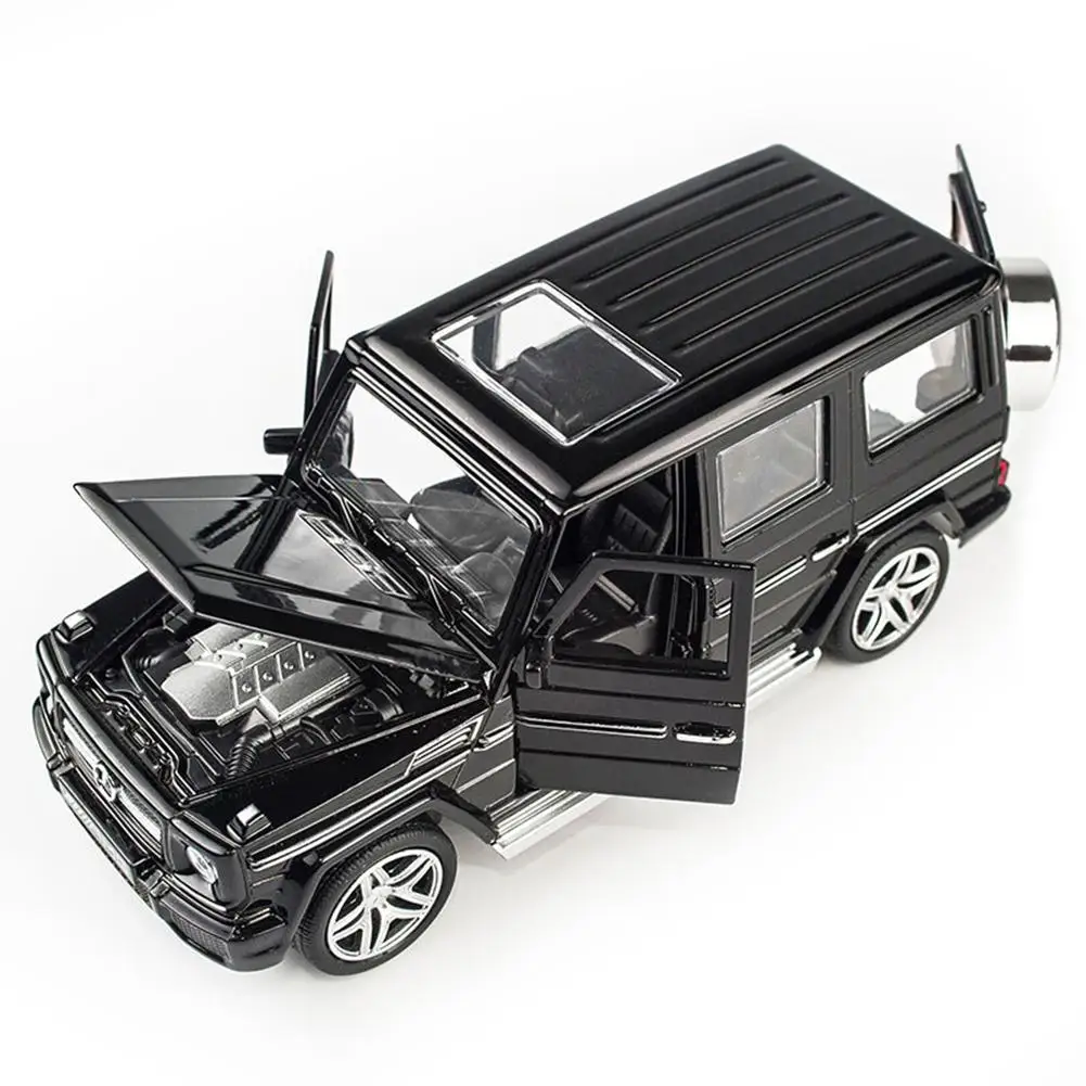 Модель автомобиля из 1:32 сплава, модель автомобиля, игрушечный звуковой светильник, игрушечный автомобиль для G65 SUV AMG, игрушки для мальчиков, детский подарок - Цвет: Black