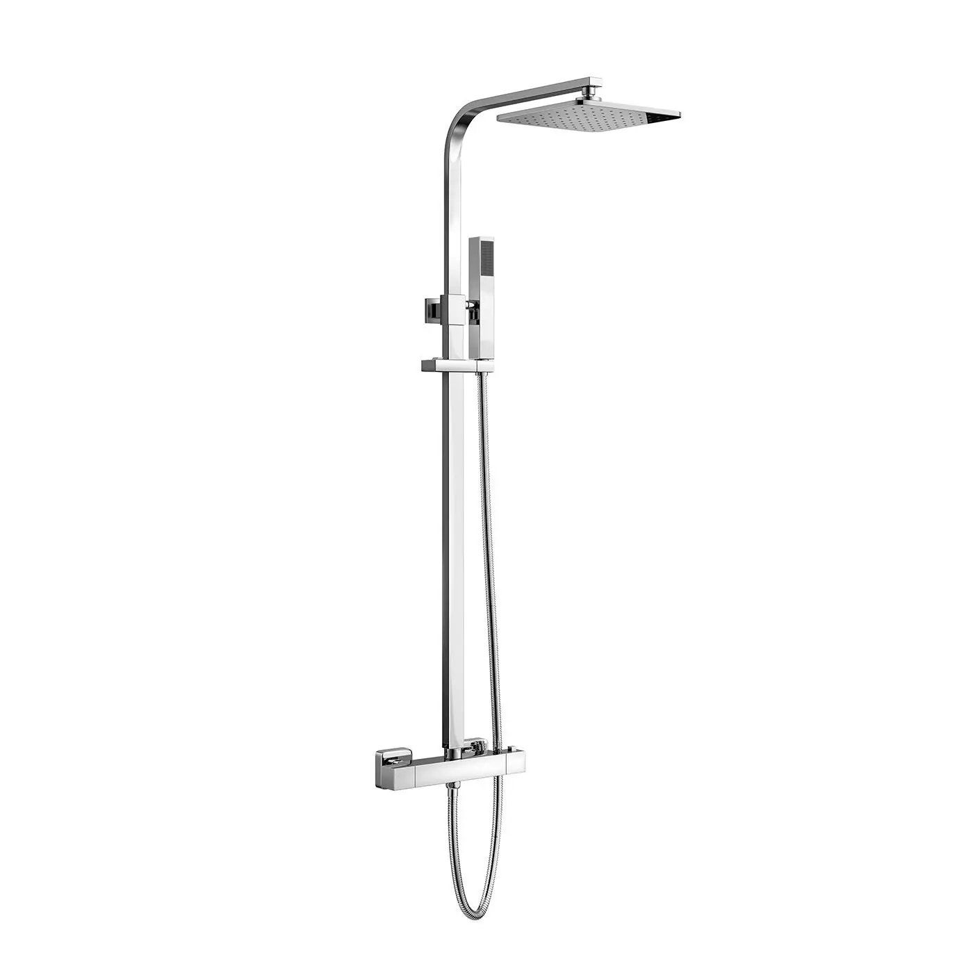 

Twin head thermostatic shower mixer bathroom bath exposed valve set