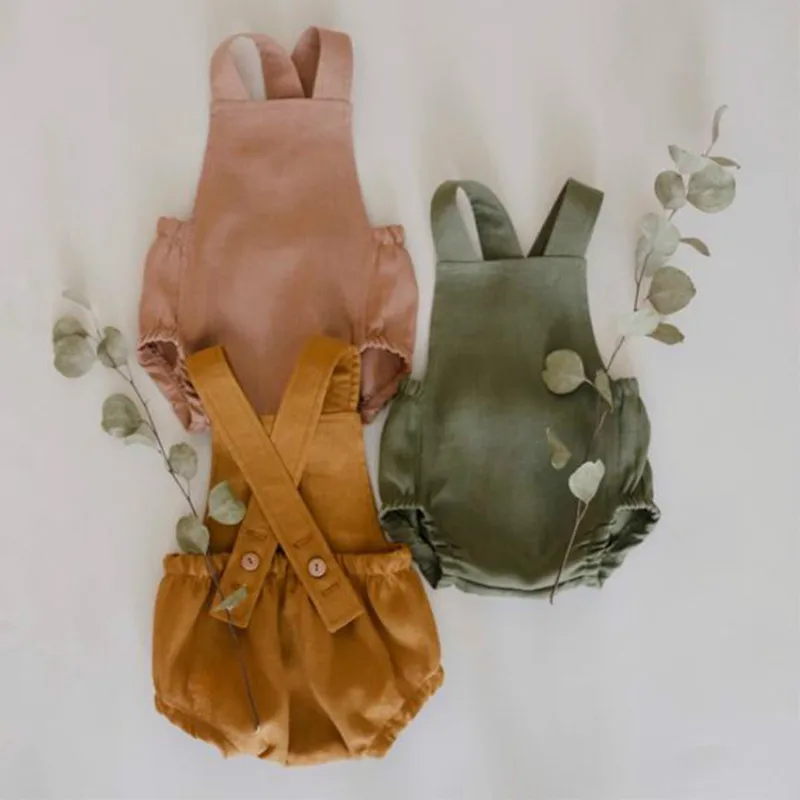

Kids Boy Suspender Romper Lovely Baby Boys Summer Romper Infant Girl Solid Rompers New Baby Lovely One-pieces Clothes