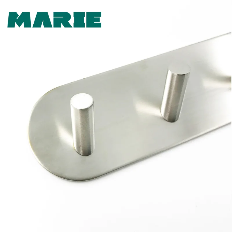 Multifunctional 4 Bathroom Hooks Space-saving Self Adhesive Hook High Quality Stainless Steel Wall-mounted Hooks Sticky Hook