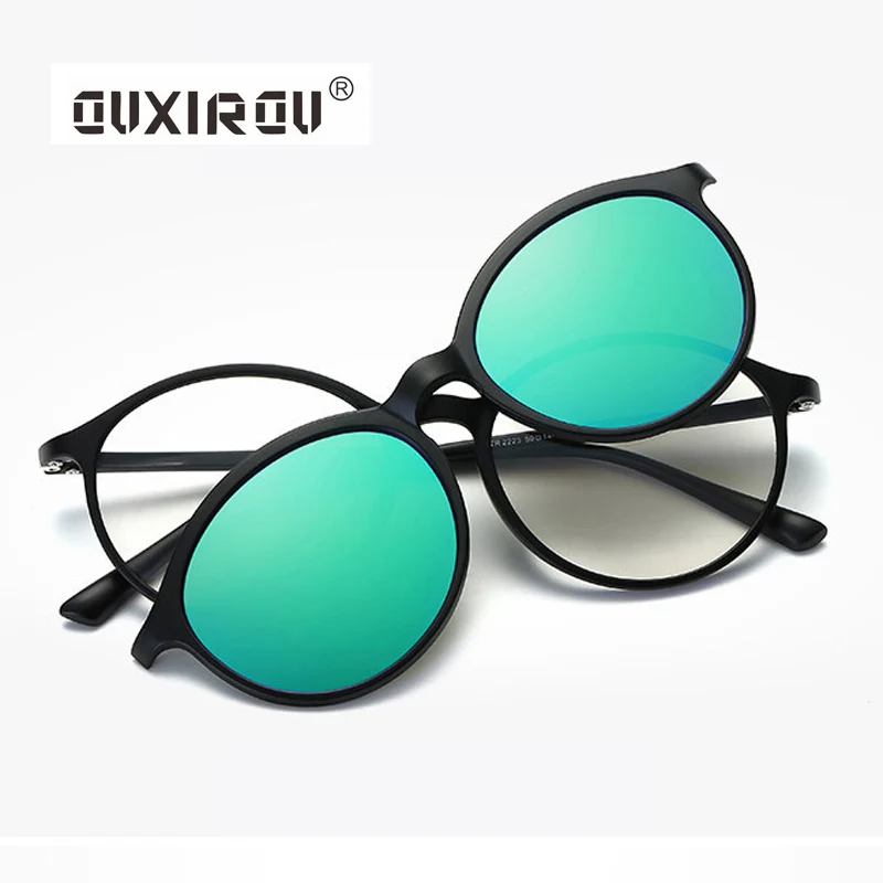 

Fashion Sunglasses Men Women Polarized Magnetic Trendy Clip On Glasses Male Myopia Optical Eyeglasses Frames Spectacle s2223
