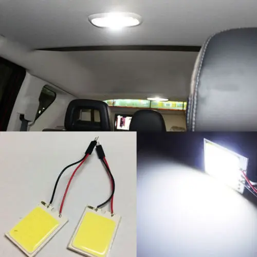 1pcs 8W COB 24 Chip LED Car Interior Light T10 w5w ba9s t4w Festoon c5w Dome Adapter bulbs lamp LED Panel Auto car light source
