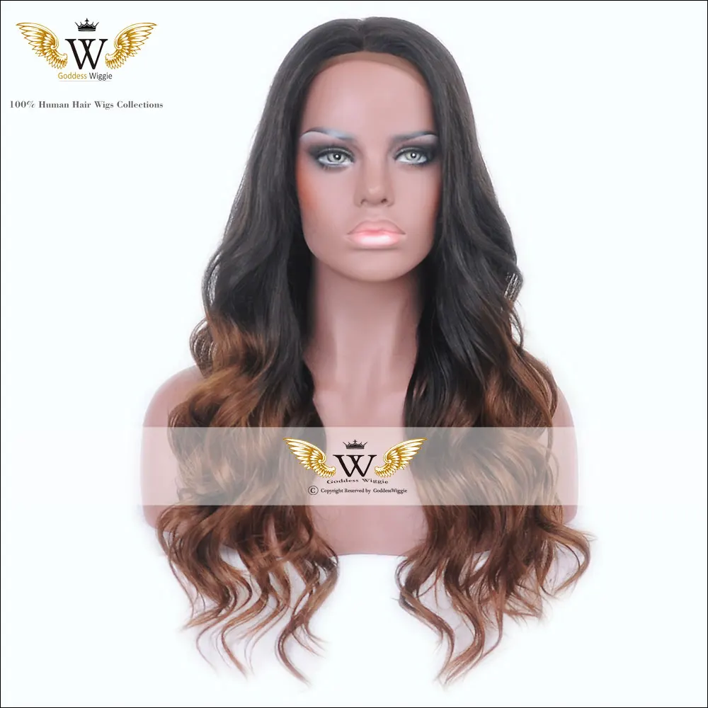 6a Ombre Silk Top Brownhuman Wigs Brown Ombre Lace Front Human