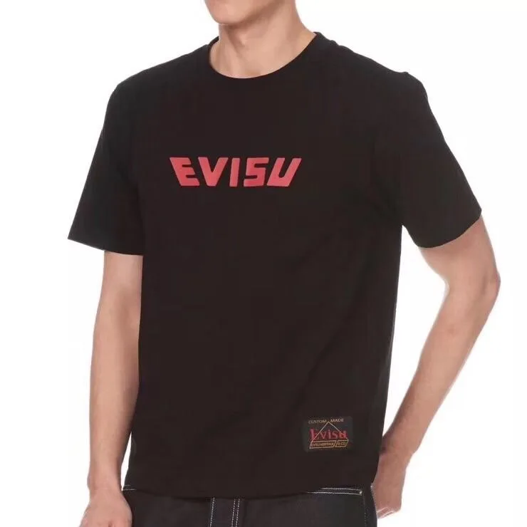 

Spring Summer Evisu Fashion Breathable Embroidery Men's Short-Sleeved Tumbler Casual Men And Women Lovers Short Sleeves Vest 611