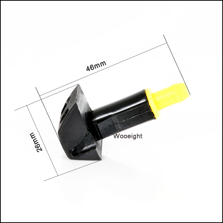 42Pcs Black Plastic Car Front Windshield Washer Wiper Water Spray Nozzle Fit For Nissan TIIDA SYLPHY51