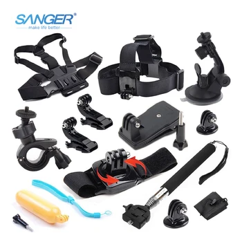 

SANGER for Gopro Accessories set chest mount 12in1 kit for Go Pro Hero 6 5 4 3+ 3 Xiaomi Yi 4K Aee Sjcam sj4000 Action Camera