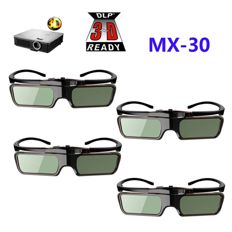 

4pcs Active Shutter 3D DLP Glasses for XGIMI Z4X/H1/Z5 BenQ MS521P MW712 Optoma HD142X Coolux S3 Dell Acer 96-144HZ Projectors