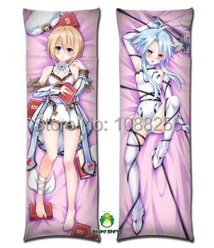 

Free Shipping Anime Dakimakura hugging pillow case yc0159 hyperdimension neptunia vert white heart blanc