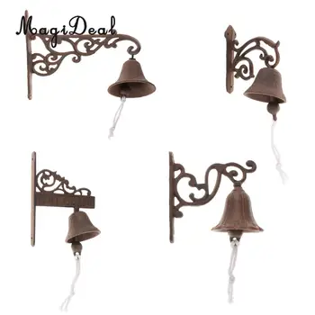

MagiDeal Country Rustic Door Bell Wall Mounted Dinner Bell Cast Iron Wall Decorative Bell for Home Bar Shop Store Restaurant
