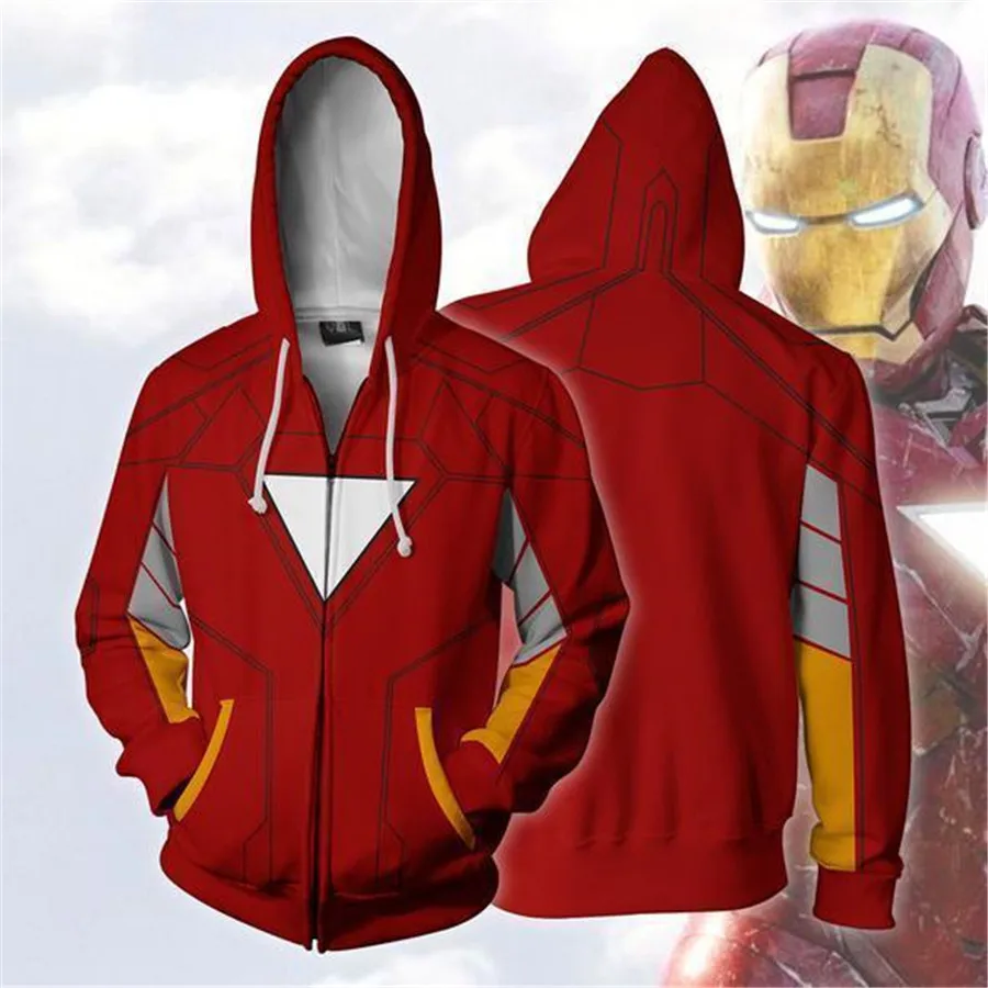 Iron man Avengers Endgame Sweatshirts Hoodie Tony Stark Jackets Men Women Top 3D Print Coat Cosplay Costume