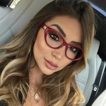 Ретро прозрачные оправы для очков, женские оптические очки кошачий глаз, оправа, брендовые дизайнерские прозрачные очки, модный очки, винтажные, UV400