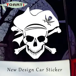 Пиратства скрещенные кости черепа виниловая наклейка Новый Дизайн автомобиля Стикеры Пират Веселый ноутбук Таблички Съемный