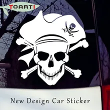 Piracy Crossbones Skull Vinyl Decal New Design Car Sticker Pirate Jolly Laptop Decals Removable Car Window Door Computer Decals somali piracy