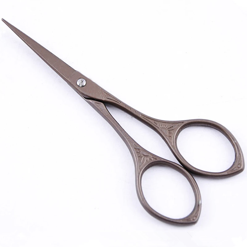 

High Quality Titanium European Vintage Floral Scissors Tesouras Para Costura Handicrafts Household Scissor Sewing DIY Tools 10cm