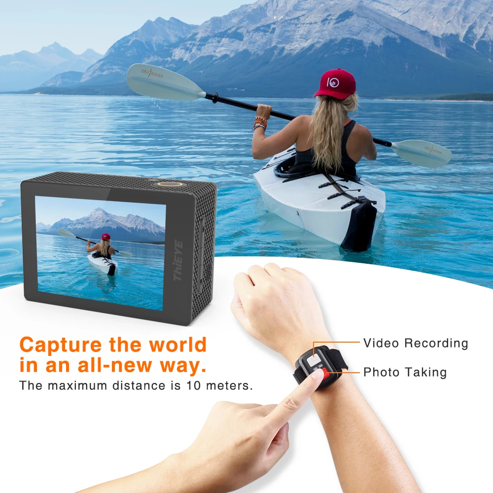 ThiEYE i60+ 4K 30fps Full HD WiFi Remote Control Action Camera 60M Waterproof Sports video Camera 1
