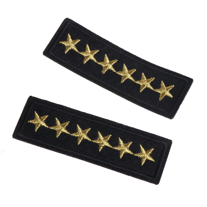 

Star Military Rank Embroidered Patch for Clothing Iron on DIY Apparel Accessory