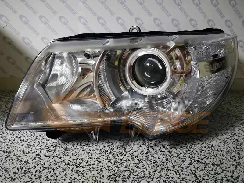 para Skoda Superb 2009 2010 2011 2020 Pré Facelift Excelente Ultra Brilhante Ccfl Anjo Olho Kit Auréola Anéis 2 ii b6 3t 2008 8 Acessórios para luzes do carro