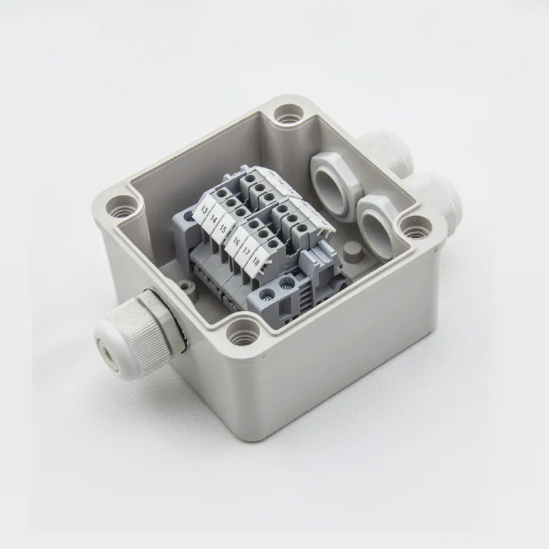 

High quality ABS DIY Waterproof junction box, Multi-function electrical Splitter box 1 inlet 2 outlet 100*100*75mm uk2.5b