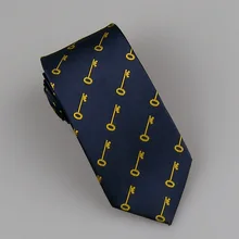Lammulin Галстуки мужской костюм синий с золотым ключом жаккард шейный платок из микрофибры тощий галстук 7 см платье рубашки Свадебные Corbata