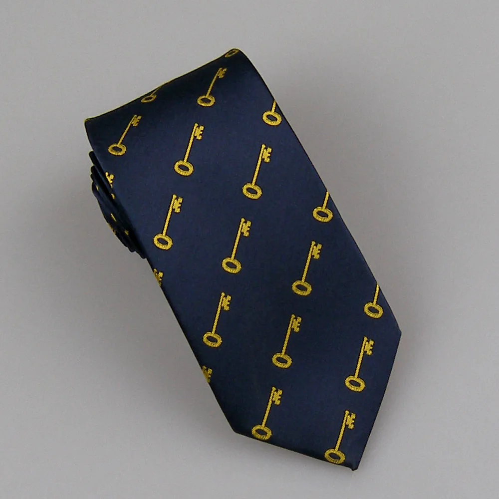 

LAMMULIN Ties New Men's Suit Blue with Gold Key Jacquard Necktie Microfiber Skinny Tie 7cm Dress Shirts Wedding Corbata