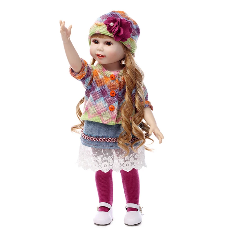 

New Silicone Vinyl Doll Reborn Babies 43cm Dolls for America Girl Toys Lifelike Newborn Best Gift For Kids Child 2