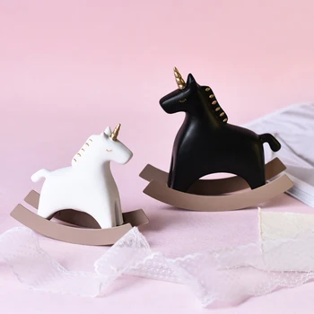 

Nordic Creative Resin Unicorn Decoration Home Children Birthday Gift Study Miniature Figurines Home Accessories