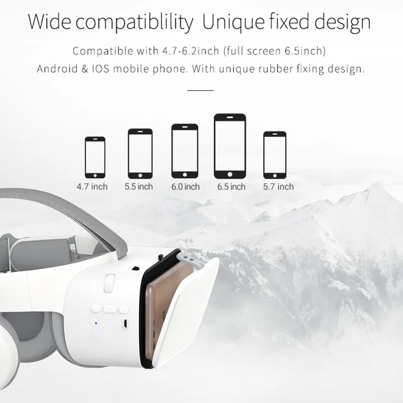 Baratos BOBOVR Z6 mejora 3D gafas VR auriculares Google Cardboard Bluetooth gafas de realidad Virtual casco inalámbrico VR para teléfonos inteligentes