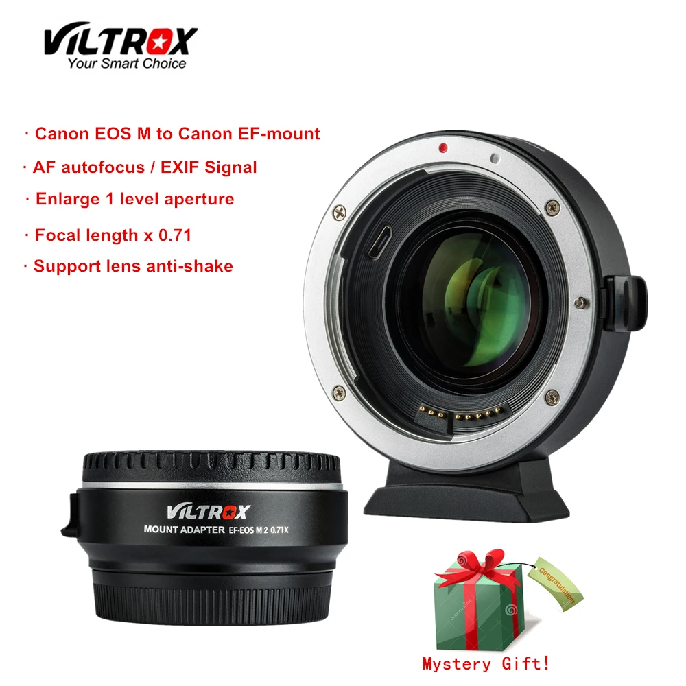 Viltrox EF E0S M2 фокусное расстояние усилитель адаптер Автофокус 0.71x для Canon Крепление
