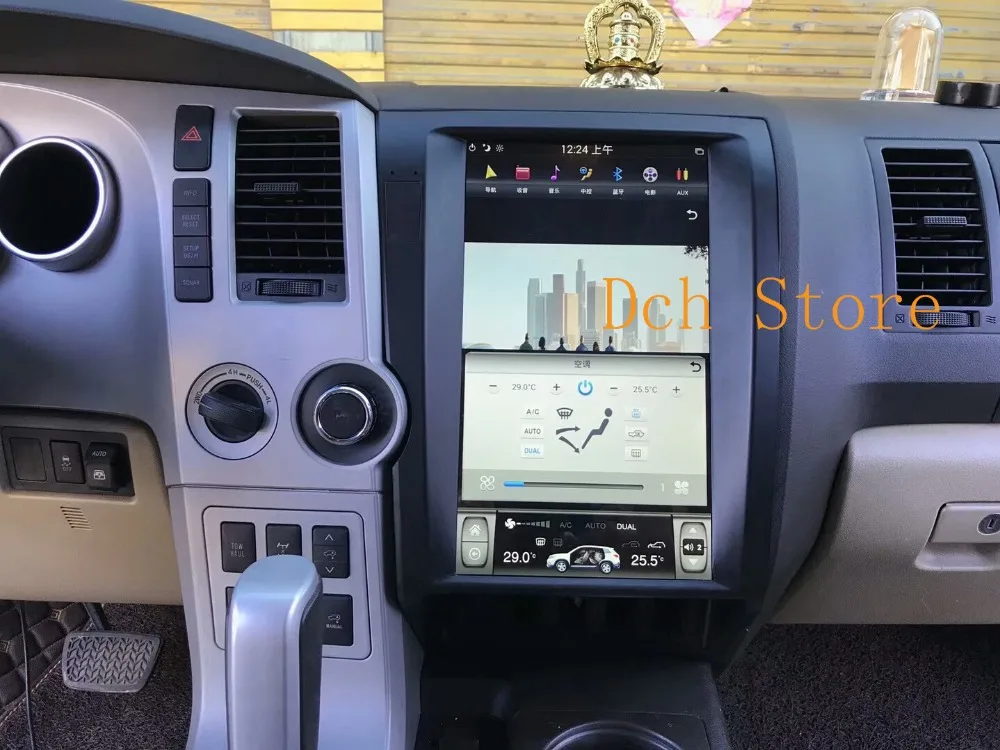 Excellent 13.6 inch Vertical screen tesla style Android 8.1 Car DVD player GPS for toyota tundra Sequoia 2007-2011 PX6 carplay navigation 2