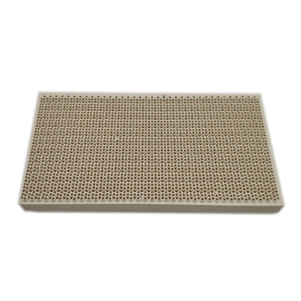 MENSI Propane LPG Gas Heating Appliance Burner Parts Honeycomb Ceramic Plate 145*75*14mm High Burning Effeciency 3PCS