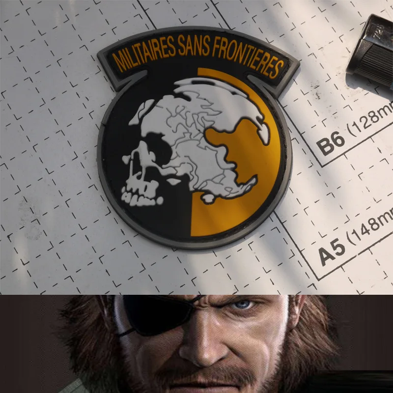 

METAL GEAR SOLID MGS PEACE WALKER MILITAIRES SANS FRONTIERES U.S. ARMY USA PATCH PVC BADGE For Backpack jacket