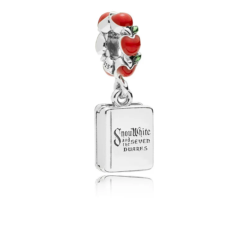

MYBEBOA Genuine 925 Sterling Silver Snow White & The Seven Dwarfs Book Dangle Charm fit Original Women Bracelet Beads Jewelry